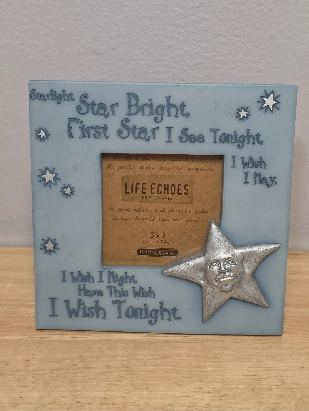 Vintage Y2K Life Echoes Starlight Star Bright Celestial 3x3 Picture Frame